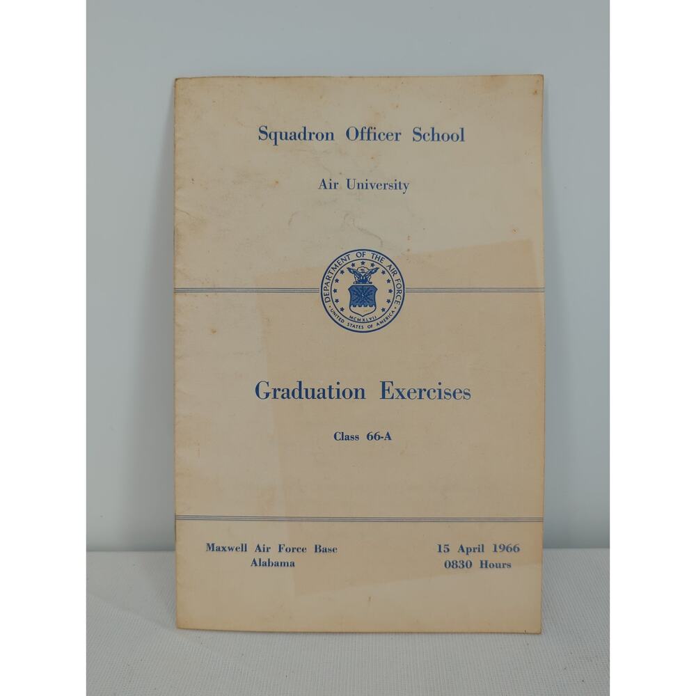 Squadron Officer School 66-A Graduation ExercisesMaxwell Air Fo April 15, 1966